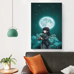 Tueur de démons: Demon Slayer Peinture sur toile sans cadre, impressions posters art mural pour déco maison chambre bureau