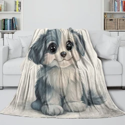 Poodle Chien Plaid en Polaire Imprimé 3D Couverture Douce Confortable pour Canapé Lit Bureau