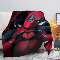 Marvel Deadpool Plaid en Polaire Imprimé 3D Couverture Douce Confortable pour Canapé Lit Bureau