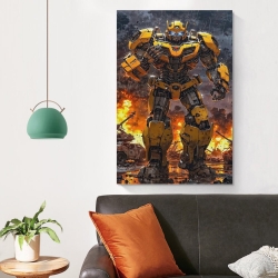 Transformers Bumblebee Peinture sur toile sans cadre, impressions posters art mural pour déco maison chambre bureau