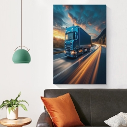 Gros camion Peinture sur toile sans cadre, impressions posters art mural pour déco maison chambre bureau