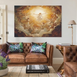 Dieu et Jésus Peinture sur toile sans cadre, impressions posters art mural pour déco maison chambre bureau