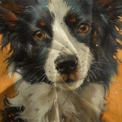 Border Collie Housse de Couette Imprimée 3D Douce 3 Pièces Literie Garçons Filles