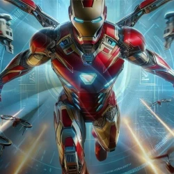 Avengers Iron Man Copripiumino Stampato 3D Morbido 3 Pezzi Biancheria da Letto per Ragazzi Ragazze