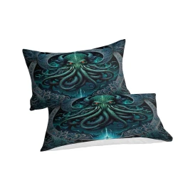 Mythe de l'horreur Cthulhu Housse de Couette Imprimée 3D Douce 3 Pièces Literie Garçons Filles