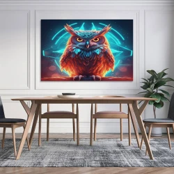 Hibou Peinture sur toile sans cadre, impressions posters art mural pour déco maison chambre bureau