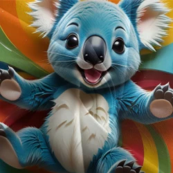 Koala Housse de Couette Imprimée 3D Douce 3 Pièces Literie Garçons Filles