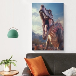 Dinosaure Peinture sur toile sans cadre, impressions posters art mural pour déco maison chambre bureau