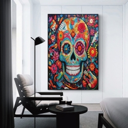 Crâne Peinture sur toile sans cadre, impressions posters art mural pour déco maison chambre bureau