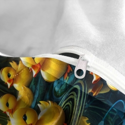 Canard Housse de Couette Imprimée 3D Douce 3 Pièces Literie Garçons Filles