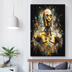 C-3PO Star Wars Peinture sur toile sans cadre, impressions posters art mural pour déco maison chambre bureau