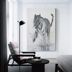 Tigre Peinture sur toile sans cadre, impressions posters art mural pour déco maison chambre bureau