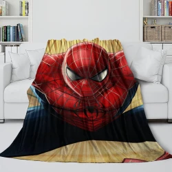 Avengers Spider-Man Plaid en Polaire Imprimé 3D Couverture Douce Confortable pour Canapé Lit Bureau