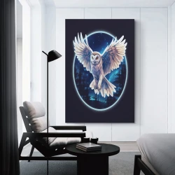 Búho Pintura en lienzo sin marco, impresiones de pósters arte pared para decoración hogar dormitorio oficina