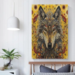 Loup Peinture sur toile sans cadre, impressions posters art mural pour déco maison chambre bureau