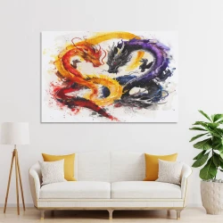 Dragon Peinture sur toile sans cadre, impressions posters art mural pour déco maison chambre bureau