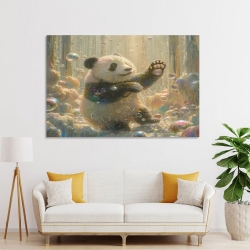 Panda Peinture sur toile sans cadre, impressions posters art mural pour déco maison chambre bureau
