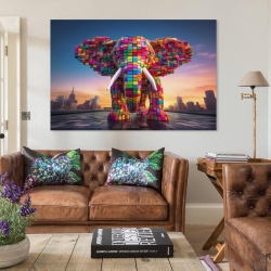 Elefante Pittura su tela senza cornice, stampe di poster arte murale per arredo casa camera ufficio
