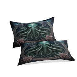 Mythe de l'horreur Cthulhu Housse de Couette Imprimée 3D Douce 3 Pièces Literie Garçons Filles