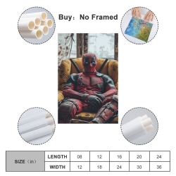 Marvel Deadpool Unframed Canvas Painting, Wall Art Poster Prints for Home Bedroom Office Decoration