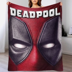 Marvel Deadpool Plaid en Polaire Imprimé 3D Couverture Douce Confortable pour Canapé Lit Bureau