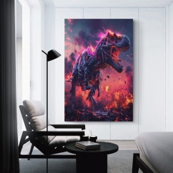 Dinosaure Peinture sur toile sans cadre, impressions posters art mural pour déco maison chambre bureau