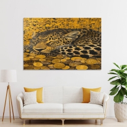 Léopard Peinture sur toile sans cadre, impressions posters art mural pour déco maison chambre bureau
