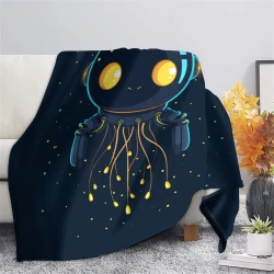 Medusa Coperta in Pile Stampata 3D Morbida e Confortevole per Divano Letto Ufficio