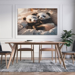 Panda Peinture sur toile sans cadre, impressions posters art mural pour déco maison chambre bureau