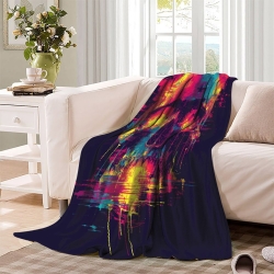 Crâne Plaid en Polaire Imprimé 3D Couverture Douce Confortable pour Canapé Lit Bureau