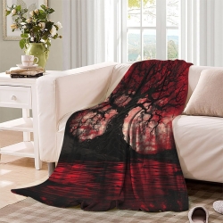Arbre de vie Plaid en Polaire Imprimé 3D Couverture Douce Confortable pour Canapé Lit Bureau