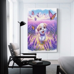 Chien Peinture sur toile sans cadre, impressions posters art mural pour déco maison chambre bureau