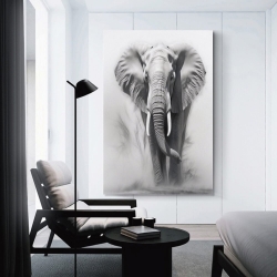 Éléphant Peinture sur toile sans cadre, impressions posters art mural pour déco maison chambre bureau