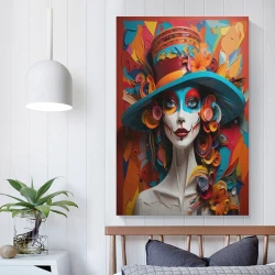 Art abstrait Femmes Peinture sur toile sans cadre, impressions posters art mural pour déco maison chambre bureau