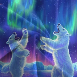 Oso polar Funda Nórdica Impresa en 3D Suave 3 Piezas Ropa de Cama para Niños Niñas