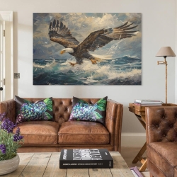 Aigle Peinture sur toile sans cadre, impressions posters art mural pour déco maison chambre bureau