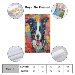 Berger allemand Chien Peinture sur toile sans cadre, impressions posters art mural pour déco maison chambre bureau