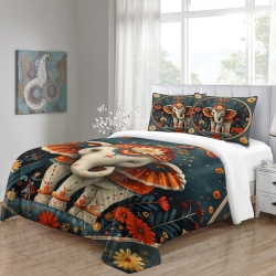 Éléphant Housse de Couette Imprimée 3D Douce 3 Pièces Literie Garçons Filles