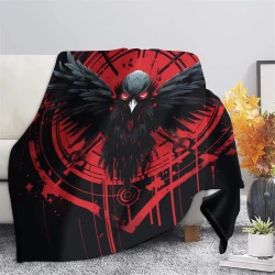 Aigle Plaid en Polaire Imprimé 3D Couverture Douce Confortable pour Canapé Lit Bureau