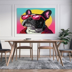 French Bouledogue Peinture sur toile sans cadre, impressions posters art mural pour déco maison chambre bureau