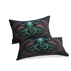 Mythe de l'horreur Cthulhu Housse de Couette Imprimée 3D Douce 3 Pièces Literie Garçons Filles