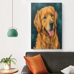 Golden Retriever Peinture sur toile sans cadre, impressions posters art mural pour déco maison chambre bureau