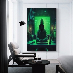 Hacker Peinture sur toile sans cadre, impressions posters art mural pour déco maison chambre bureau