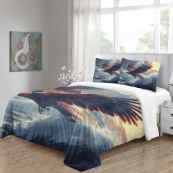 Águila Funda Nórdica Impresa en 3D Suave 3 Piezas Ropa de Cama para Niños Niñas
