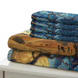 Arbre de vie Housse de Couette Imprimée 3D Douce 3 Pièces Literie Garçons Filles