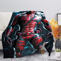 Marvel Deadpool Plaid en Polaire Imprimé 3D Couverture Douce Confortable pour Canapé Lit Bureau