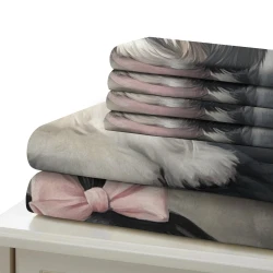 Shih Tzu Housse de Couette Imprimée 3D Douce 3 Pièces Literie Garçons Filles