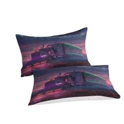 Gros camion Housse de Couette Imprimée 3D Douce 3 Pièces Literie Garçons Filles