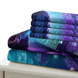 Hacker Housse de Couette Imprimée 3D Douce 3 Pièces Literie Garçons Filles