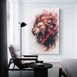 Lion Peinture sur toile sans cadre, impressions posters art mural pour déco maison chambre bureau
